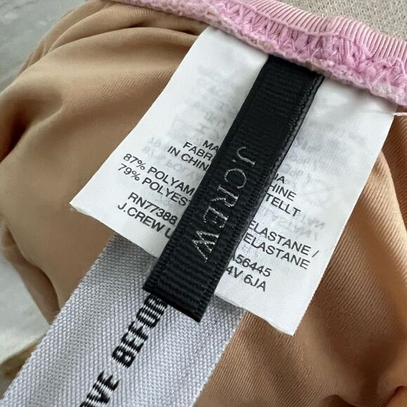 J. Crew Plunging Scoop Back one-piece swimsuit in Pink Stripe Size 6 - Picture 3 of 5